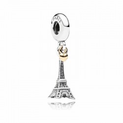 Elegance in Motion: Sterling Silver Eiffel Tower Dangle Charm